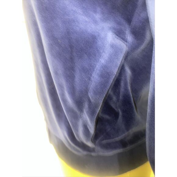 PUMA Women’s Velour Zip Up Track Top High Neck Blue Plush Tracksuit Jacket Med - Picture 7 of 9